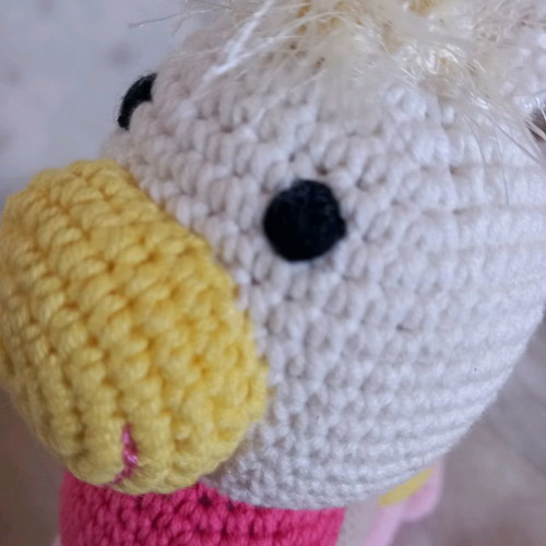 Knitted caterpillar doll new, handmade, cotton yarn