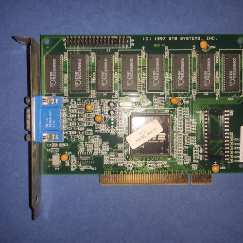 STB Systems Nitro 3D/GX graphics card used, PCI slot