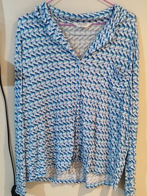 Primark women's shirt blouse L blue pattern like new