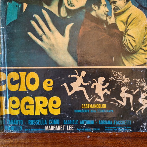 Franco & Ciccio Le Vedove Allegre vintage Italian movie poster linen-backed