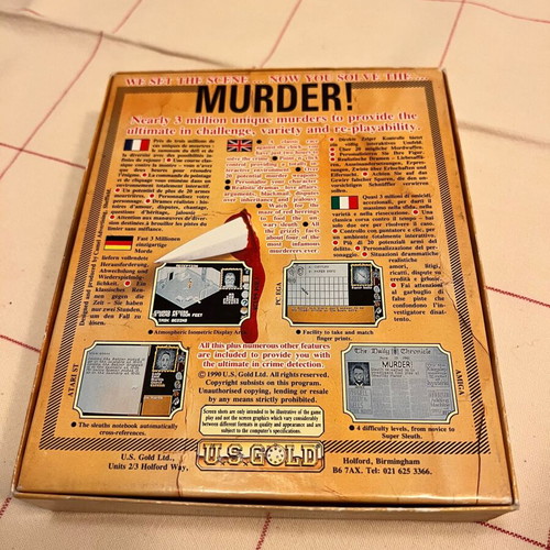 Murder Amiga game like new, boxed