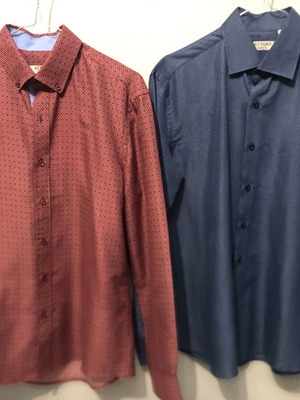Attore men's shirts blue and burgundy like new, size M