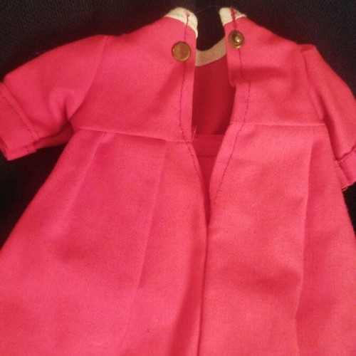 Bibibo vintage doll dress with apron, red