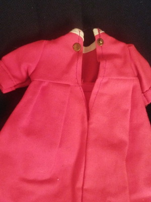 Bibibo vintage doll dress with apron, red