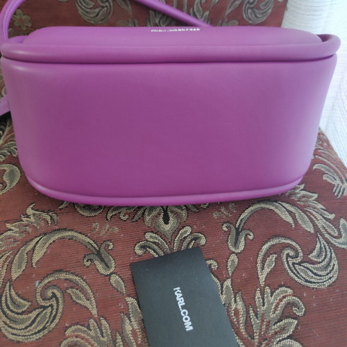 Karl Lagerfeld shoulder bag like new, purple, synthetic leather