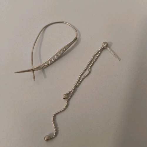 Silver 925 earrings used, in very good condition