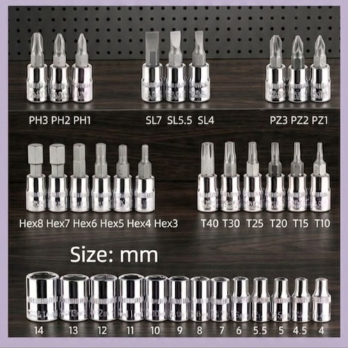 Socket Set 46 Pieces new, complete tool kit