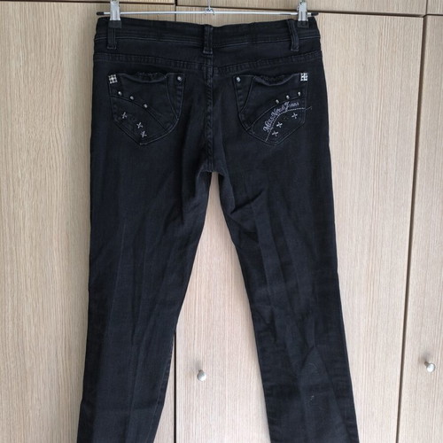 Women's black skinny jeans XL like new, low waist