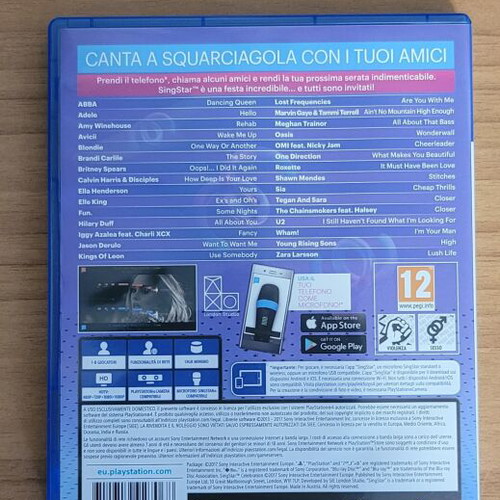 Singstar Celebration PS4 game, European version