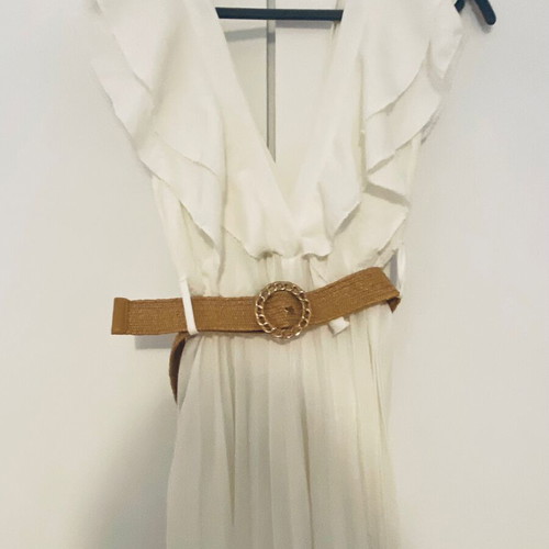 Guess white jumpsuit new, size M