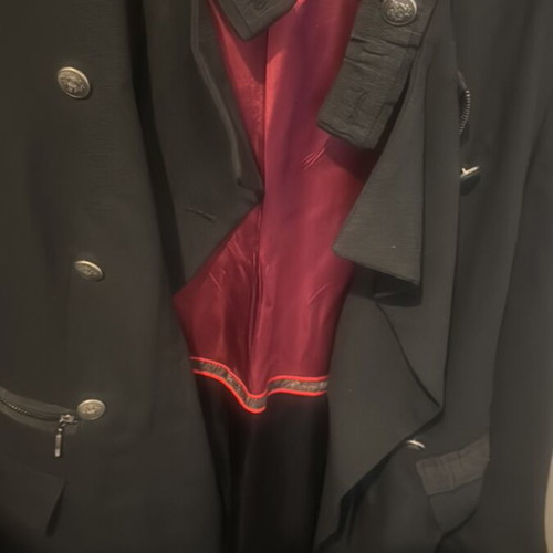 Rocco Barocco long jacket black like new, size M