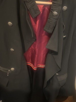 Rocco Barocco long jacket black like new, size M