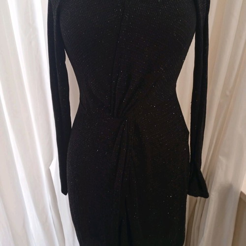 Pull & Bear elastic black glitter dress medium like new