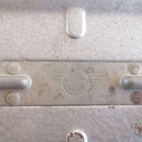 Metal cash box used with 3-digit combination lock
