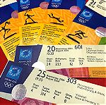  Εισιτήρια (6x) Ολυμπιακών Αγώνων ΑΘΗΝΑ 2004, Πετοσφαίριση, Μπιτς Βόλευ, Αντιπτέριση, Μπάσκετ & 2 Στίβος