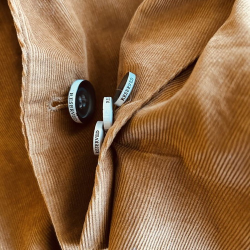 Reserved men's velvet blazer like new, mustard color, size M