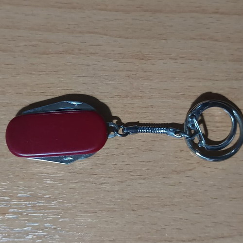 Vintage Mini Multitool Keychain with 4 Tools used