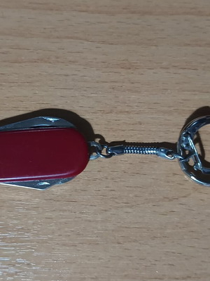 Vintage Mini Multitool Keychain with 4 Tools used
