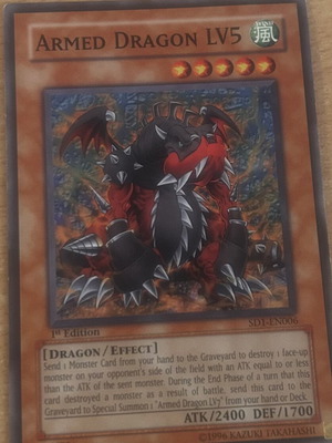 Armed Dragon LV5 Yu-Gi-Oh! card, 1st edition, English