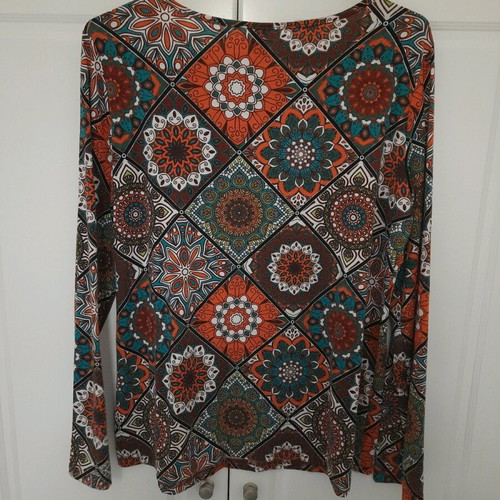 Tribal casual women's blouse Emery Rose like new, multicolor, size L
