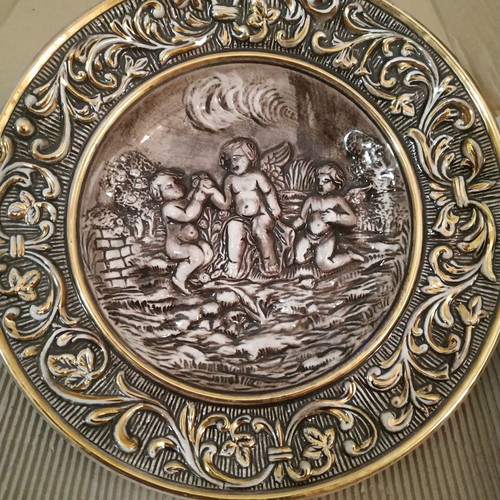 Italian hanging glass plates new for wall decoration
