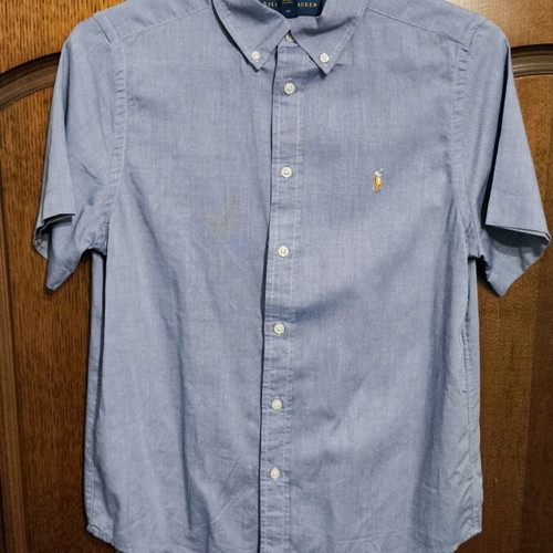 Ralph Lauren short sleeve blue shirt for boy 14-16 like new