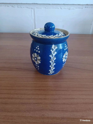 Vintage jar used, decorative and for sugar or jam