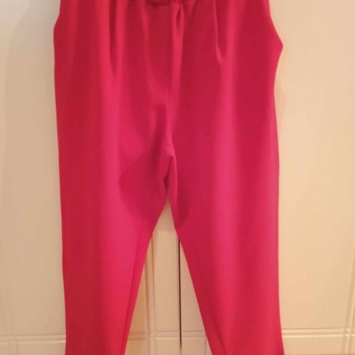 Women's set blouse and pants with white jacket like new