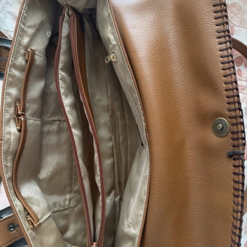 Franco Sarto leather shoulder bag like new, brown