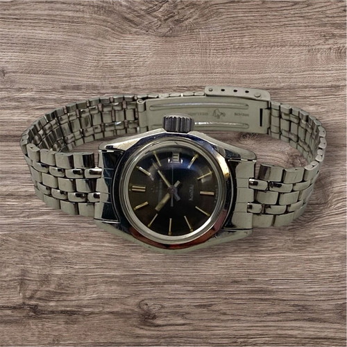 Eterna Matic Kontiki women's watch used, stainless steel, automatic, vintage 1970s