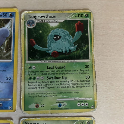Pokemon cards used, set of 4 collectible cards