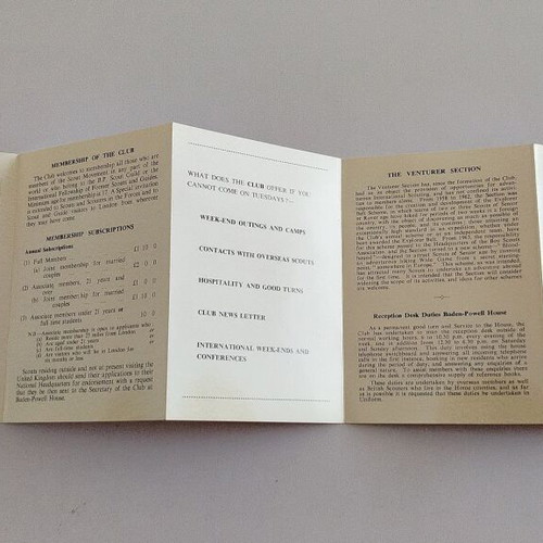International Scout Club brochure 1965 used