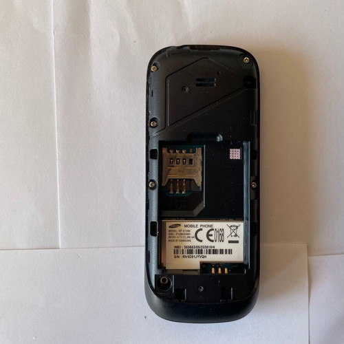 Samsung E1280 used black phone without charger and battery