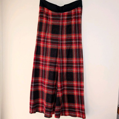 Vintage 00s midi tartan dress red with straps like new