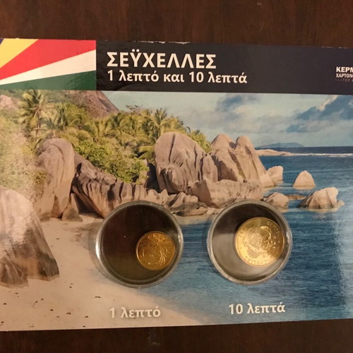 Seychelles collectible coins 1982 set with original card new