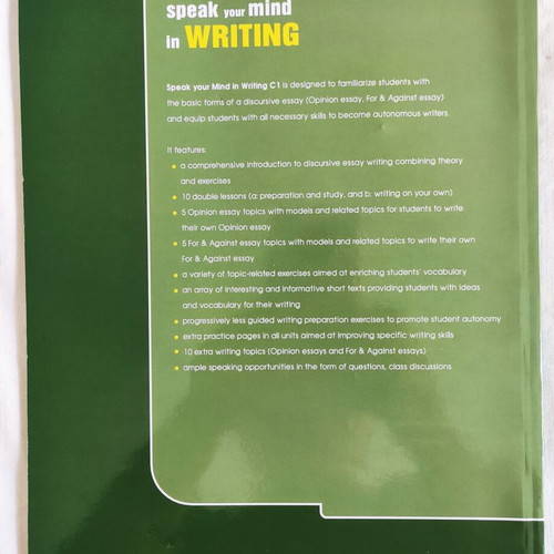 Speak Your Mind in Writing C1 Teacher's book