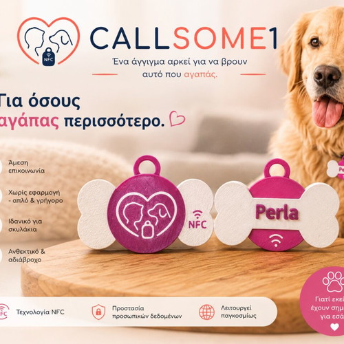 Personalized NFC Dog ID Tag 3D Printed