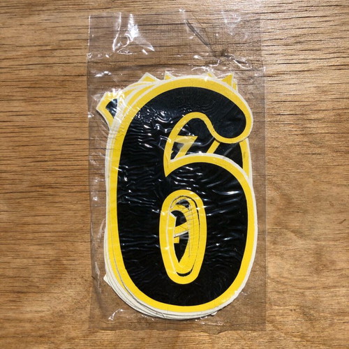 Number stickers 0-9 new, yellow-black
