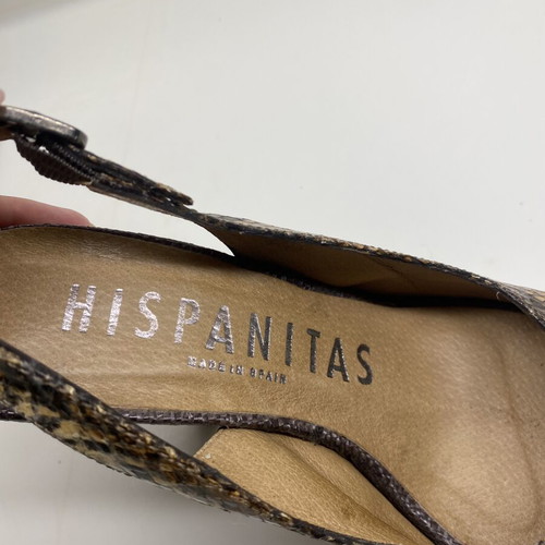 Hispanitas high-heeled sandals like new, beige and brown, size 38
