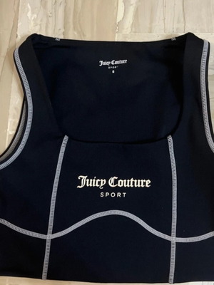 Juicy Couture crop top, size S, black, slim fit