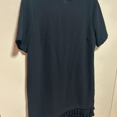 Zara black dress with fringes like new