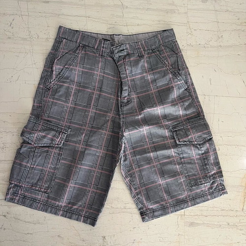 Men's cargo bermuda shorts new, grey with pattern
