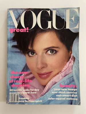 Περιοδικό Vogue 1984 μεταχειρισμένο με εξώφυλλο Isabella Rossellini