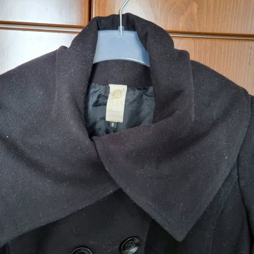 Coat like new, size S/M, black with colorful pockets