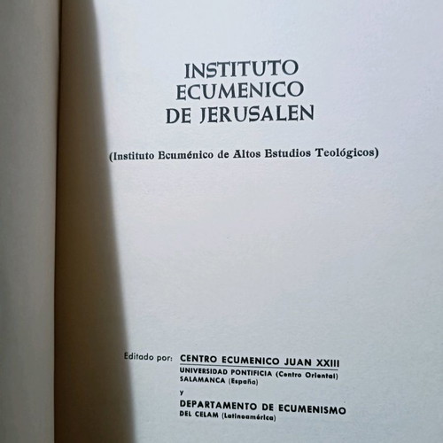 Instituto Ecumenico De Jerusalen used book in Spanish