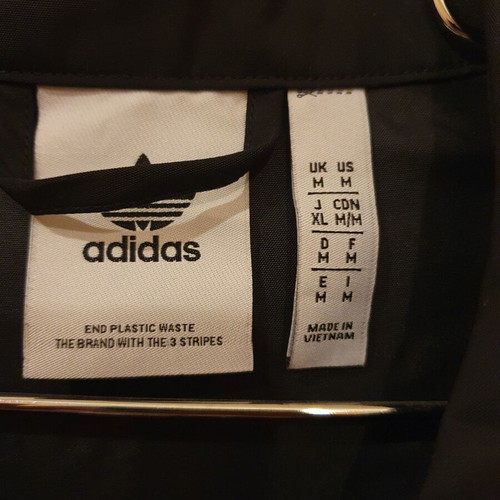 Adidas coach jacket new, size M, black