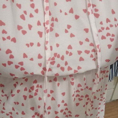 Spring beige dress with hearts like new, one size