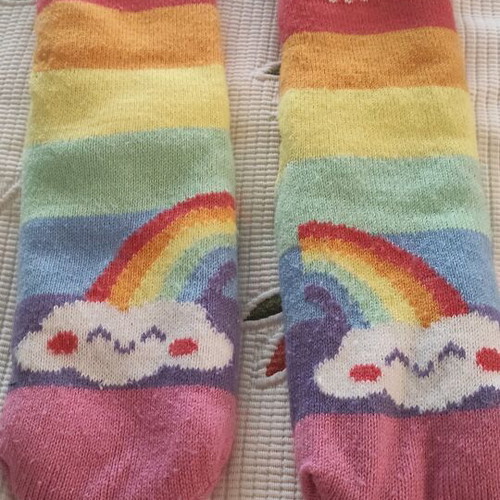 Colorful new slipper socks unused