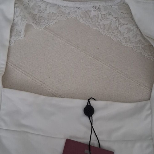 Attrattivo white women's blouse with lace back, size S