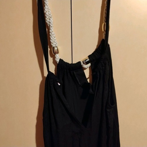 Black one-piece jumpsuit backless like new, size M